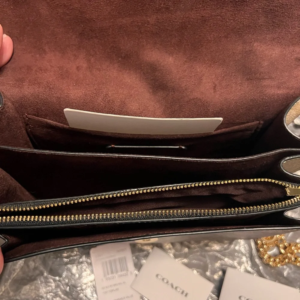 Authentic Coach Black & Brown Crossbody Bag with Matching Wallet - Picture 6 of 16